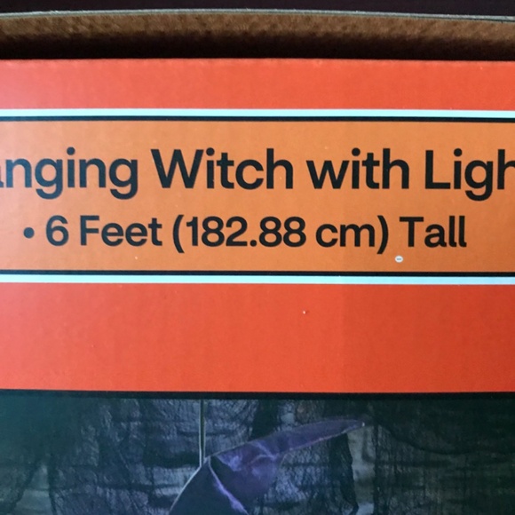 Spooky Village Halloween Hanging Witch With Light and Sound NEW 6 ft tall - Picture 5 of 11
